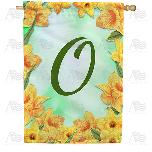 Daffodils Monogram House Flag