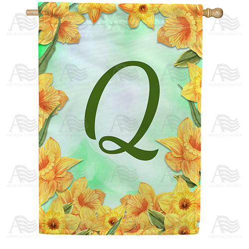 Daffodils Monogram House Flag
