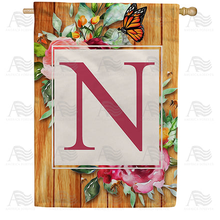 America Forever Bees And Roses House Flag