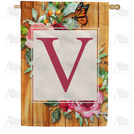 America Forever Bees And Roses House Flag