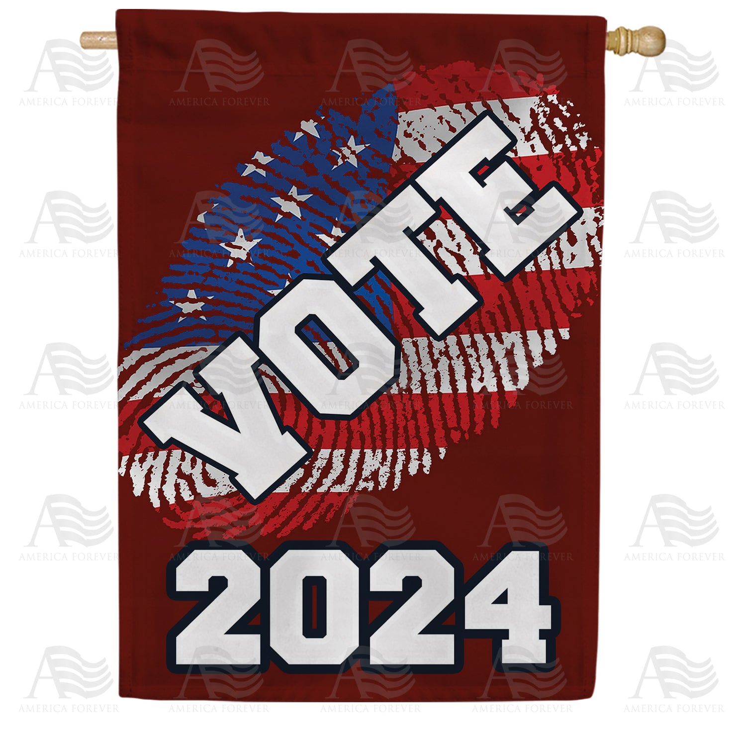 America Forever Vote 2024 (Red) House Flag