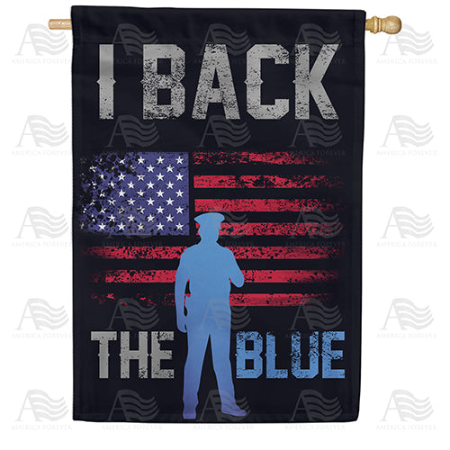 America Forever I Back the Blue House Flag