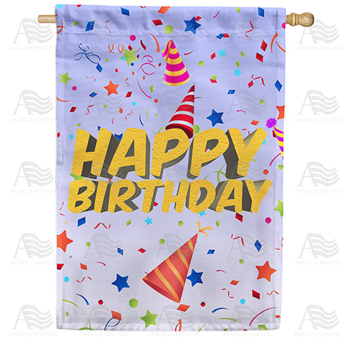 America Forever Happy Birthday Surprise House Flag