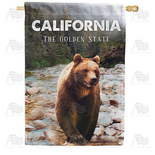America Forever California Grizzly Bear House Flag