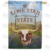 America Forever Texas Longhorn House Flag