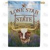 America Forever Texas Longhorn House Flag