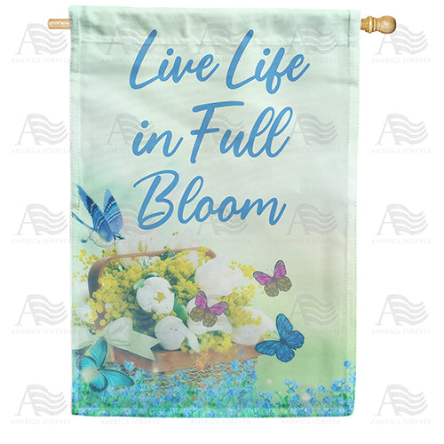 America Forever Live Life To The Fullest House Flag