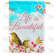 America Forever Life Is Beautiful House Flag