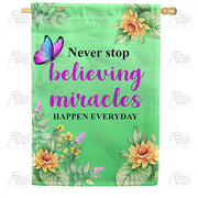 America Forever Believe In Miracles House Flag