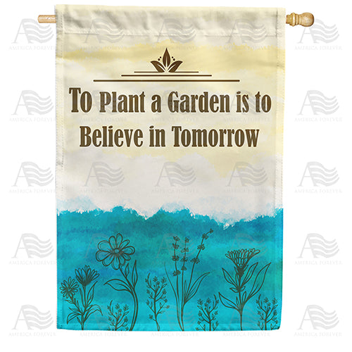 America Forever Look Forward To Tomorrow House Flag