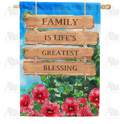 America Forever Family Is A Blessing House Flag