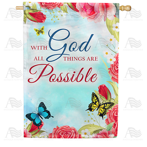 America Forever With God It's Possible House Flag
