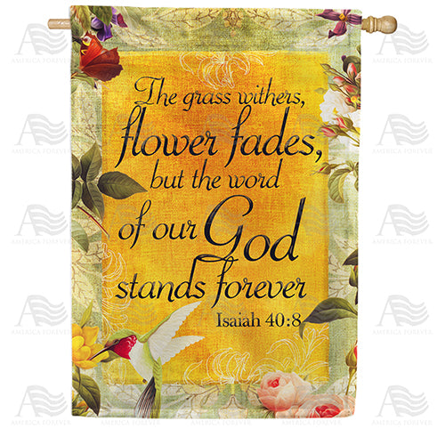 America Forever God's Word Stands Forever House Flag
