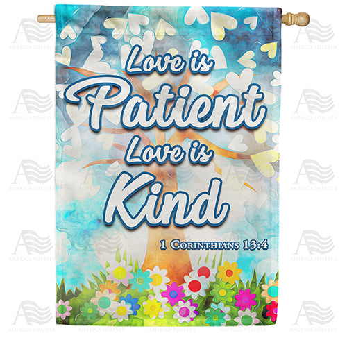 America Forever Love Is Bible Verse House Flag