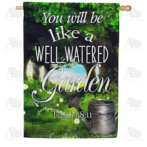 America Forever Well-Watered Garden House Flag