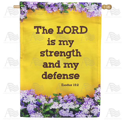 America Forever My Strength Comes From The Lord House Flag