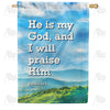 America Forever Praise To My God House Flag