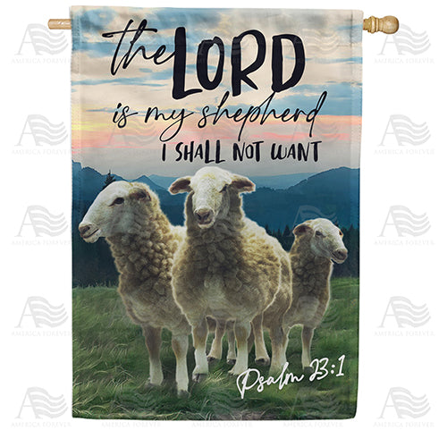 America Forever The Lord Is My Shepherd House Flag