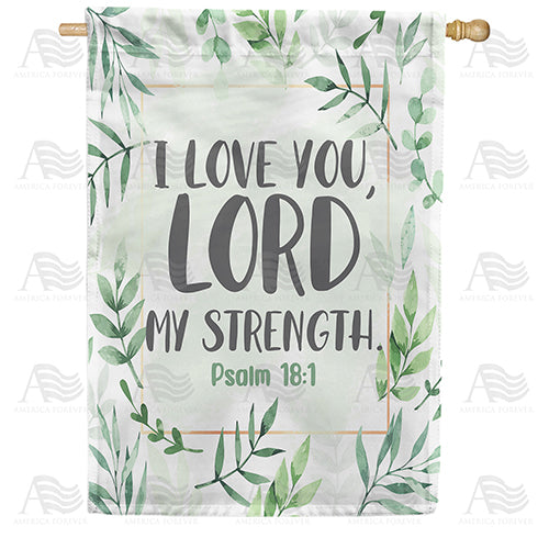 America Forever I Love You Lord House Flag