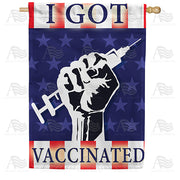 America Forever I Got Vaccinated House Flag