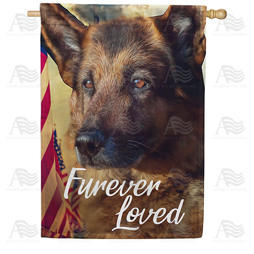 America Forever Furever Loved House Flag