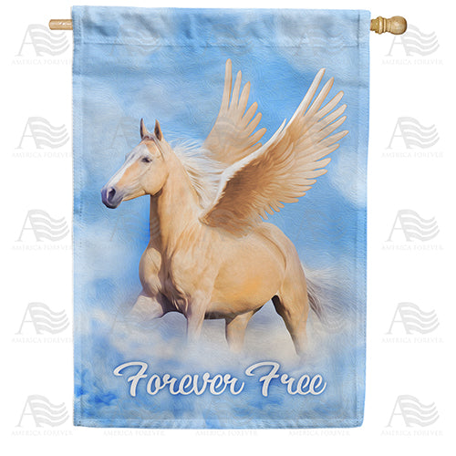 America Forever Hoofbeats In Heaven House Flag
