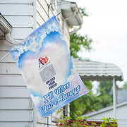 America Forever Personalized I will Miss You Always House Flag