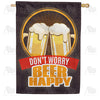 America Forever Don't Worry Beer Happy House Flag