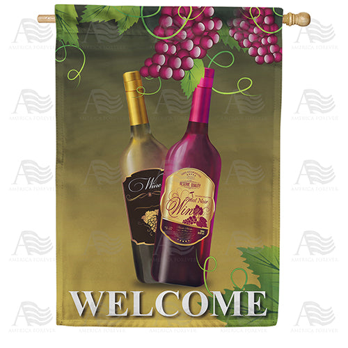 America Forever Wine Welcome House Flag