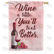 America Forever Relax With Wine House Flag