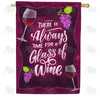 America Forever Always Time For Wine House Flag