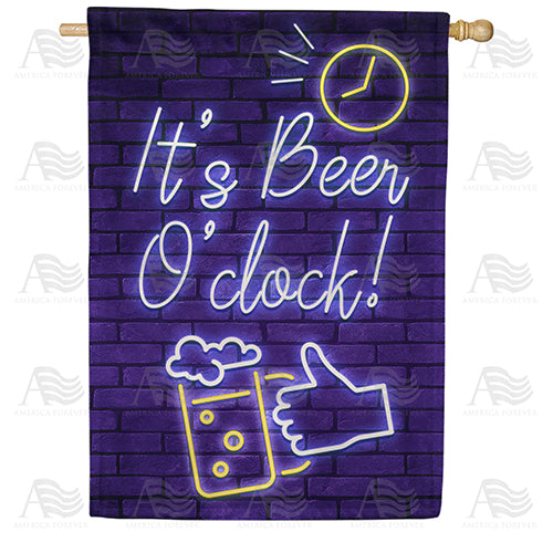 America Forever It's Beer O'clock! House Flag