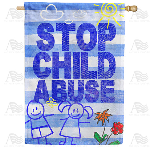 America Forever Stop Child Abuse House Flag