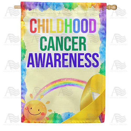 America Forever Childhood Cancer Awareness House Flag