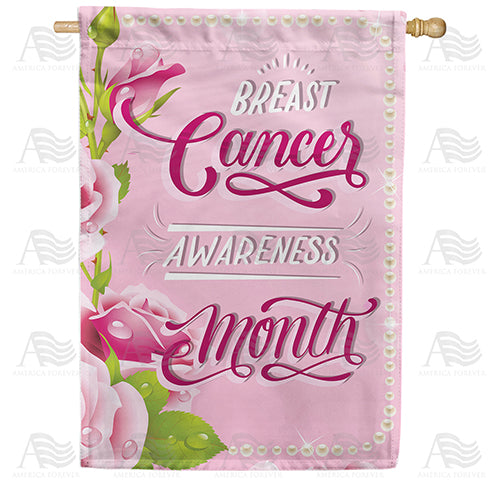America Forever Breast Cancer Awareness Month House Flag