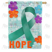 America Forever Ovarian Cancer Awareness House Flag