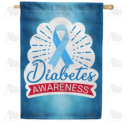 America Forever Diabetes Awareness House Flag