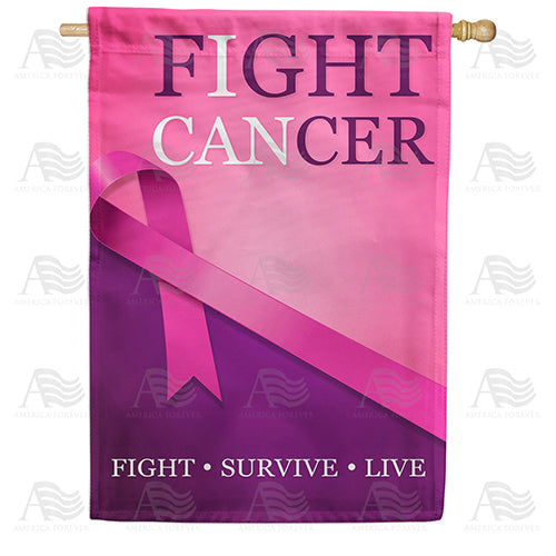 America Forever Fight Cancer House Flag