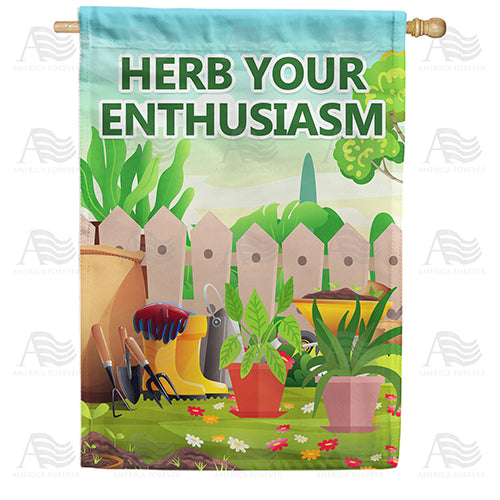 America Forever Herb Your Enthusiasm House Flag