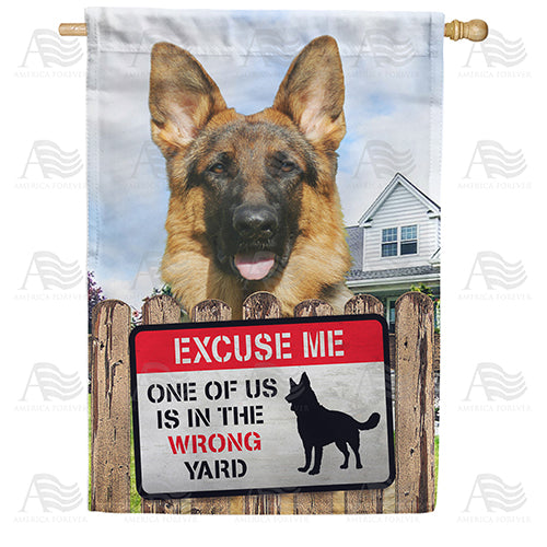 America Forever Dog On Yard Patrol House Flag