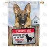 America Forever Dog On Yard Patrol House Flag