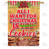 America Forever Wishing For Christmas Cookies House Flag