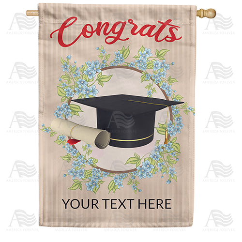 America Forever Personalized Sweet Success Message House Flag