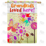 America Forever Grandkids Spoiled Here Fingerpaint House Flag