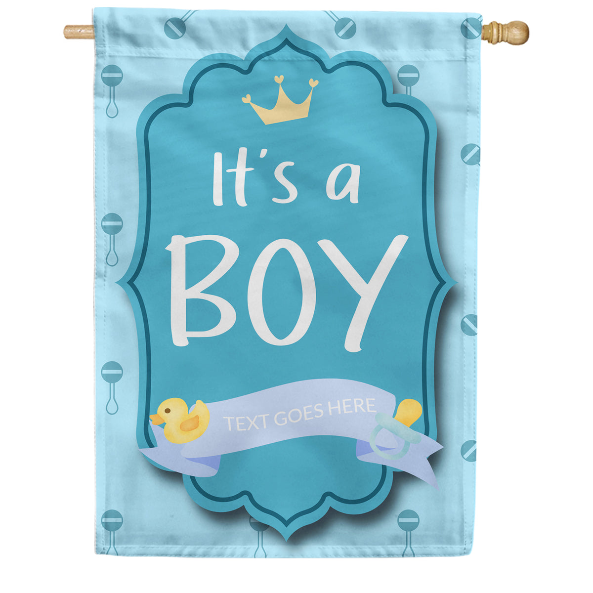 America Forever Personalized It's A Boy Plaque Message House Flag