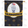 America Forever Personalized Black & Gold Graduation Message House Flag