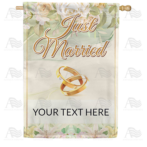 America Forever Personalized Intertwined Love Message House Flag