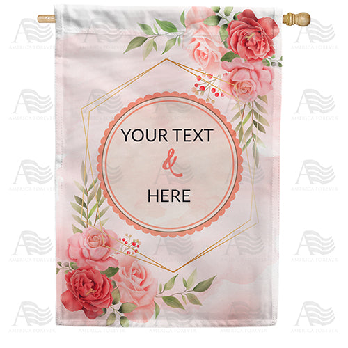 America Forever Personalized Groom & Bride Message House Flag