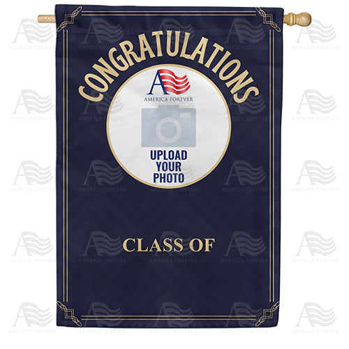 America Forever Personalized Congratulations Grad! Photo House Flag
