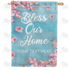 America Forever Personalized Bless Our Home Message House Flag